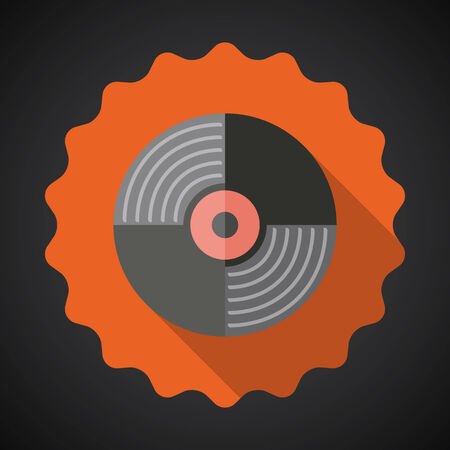 Illustration of Music Vinyl Record Flat Iconのイラスト素材