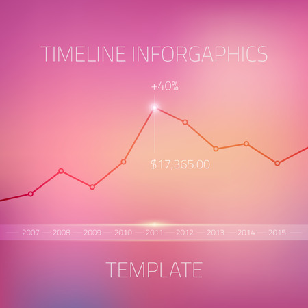 Illustration of Web Infographic Timeline Template  のイラスト素材