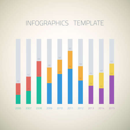 Illustration of Web Infographic Timeline bar Template  のイラスト素材