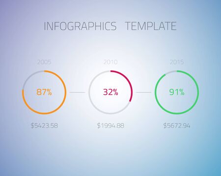 Illustration of Web Infographic Timeline Template のイラスト素材