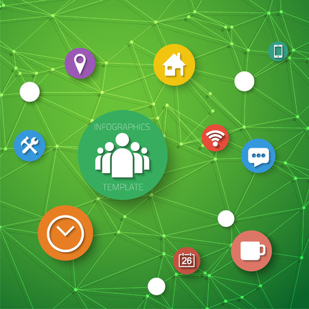 Illustration of Web Infographic Template のイラスト素材