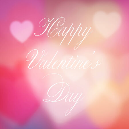 Illustration of Happy Valentines Day   Background with Heart  Shape. のイラスト素材