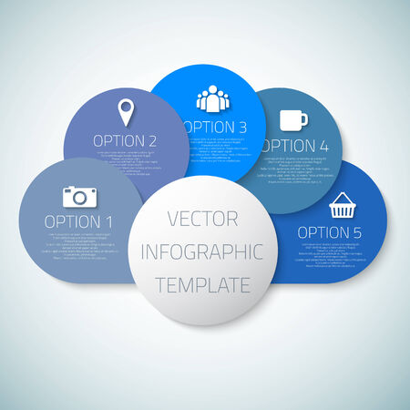 Illustration of Web Infographic Template のイラスト素材