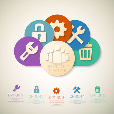 Illustration of Web Infographic Templateのイラスト素材