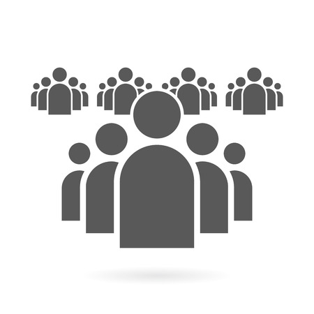 Illustration of Flat Group of People Icon Vector Symbol Backgroundのイラスト素材