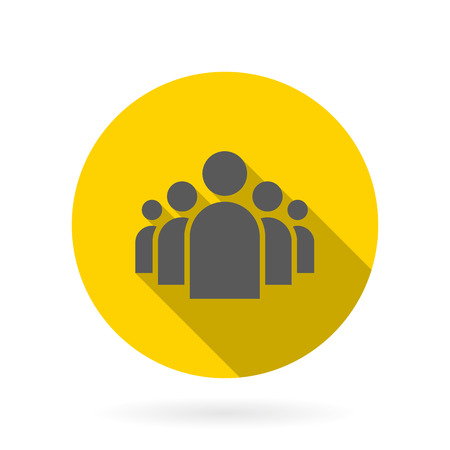 Illustration of Flat Group of People Icon Vector Symbol Backgroundのイラスト素材