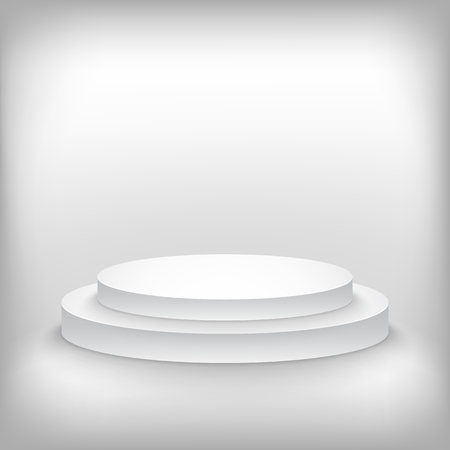 Illustration of Photorealistic Winner Podium Stage Background. Used for Product Placement, Presentations, Contest Stage.のイラスト素材