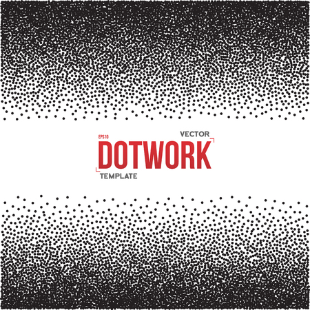 Illustration of Halftone Dot work Style Monochrome Gradient Vector Backgroundのイラスト素材