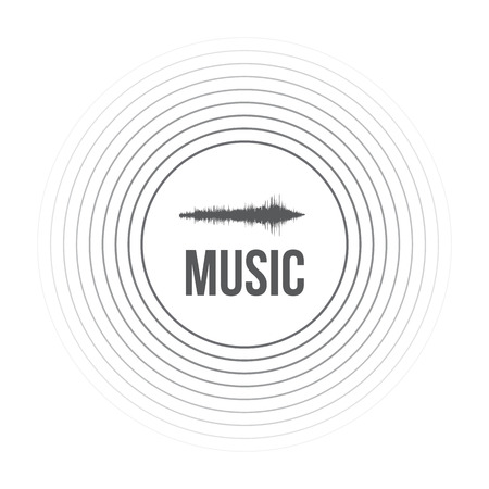 Illustration of Pulse Music Equalizer Background. Audio Wave Equalizer Templateのイラスト素材