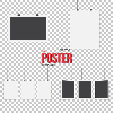 Illustration of Isolated  Poster Mockup Set.のイラスト素材