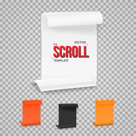 Illustration of Set of Folded Paper Sheets Template.のイラスト素材