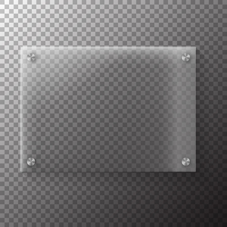 Illustration of Realistic Glass Plate Template Icon.のイラスト素材