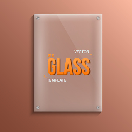 Illustration of Realistic Glass Plate Template Icon.のイラスト素材