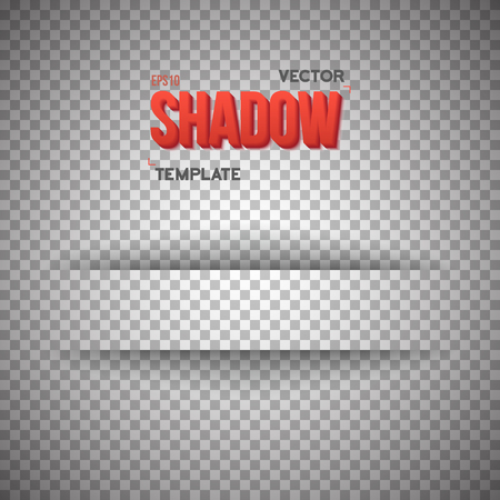 Illustration of Shadow for Banner. Realistic Shadow Isolated on Transparent Overlay Background. Transparent Banner Shadowのイラスト素材