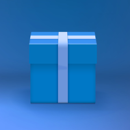 Illustration of Gift Box. Realistic Present Gift Box Cartoon Style. Birthday Gift Package Box Templateの写真素材