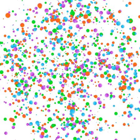 Illustration of Confetti Effect. Confetti Particle Background. Birthday Card Templateのイラスト素材