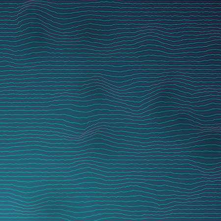 Illustration of Digital Sound Wave Distortion. Vector Equalizer Frequency Glitch Effect