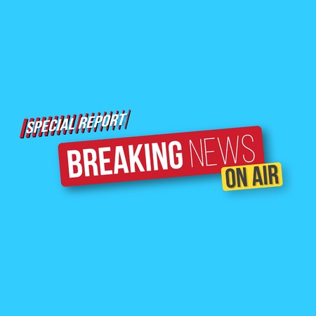Illustration of Breaking News Banner Template. News Opener. Broadcast Design Layout