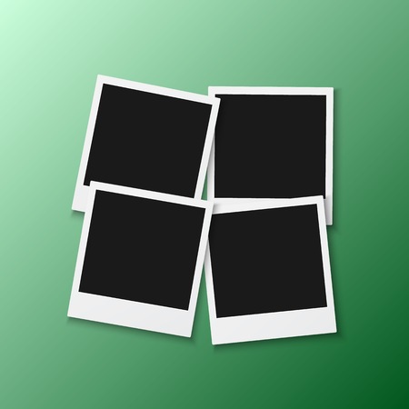 Realistic Snapshot Icon Square Photo Templateのイラスト素材