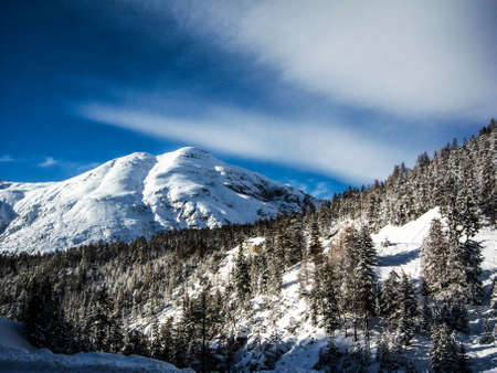 Snowy mountainの写真素材