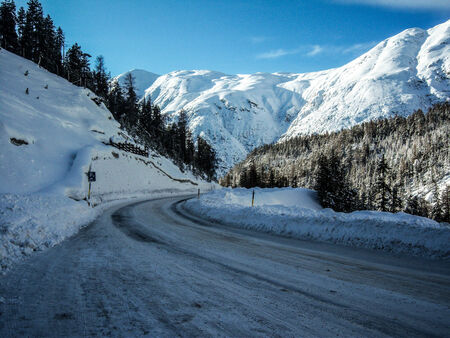 Mountain roadの写真素材
