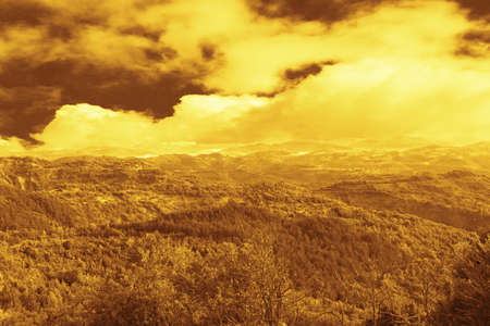 Vintage landscape with noiseの写真素材