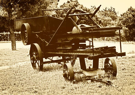 Vintage machine with noiseの写真素材