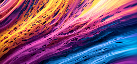 Abstract vibrant paint splash background artwork . Created with Generative AI.の素材