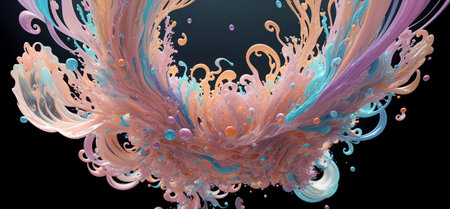 Abstract pastel biological background artwork . Created with Generative AI.の素材