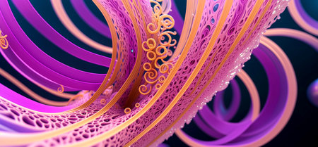 Abstract pastel biological background artwork . Created with Generative AI.の素材