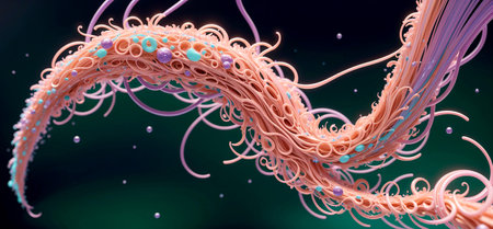 Abstract pastel biological background artwork . Created with Generative AI.の素材