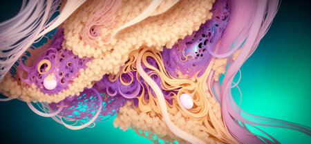 Abstract pastel biological background artwork . Created with Generative AI.の素材