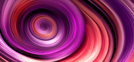 Ultra-wide abstract vibrant wine purple and wine red swirls background artwork . Created with Generative AI.の素材