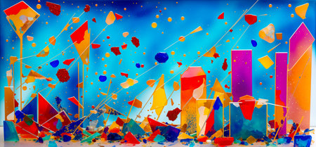 Abstract background artwork . Created with Generative AI.の素材