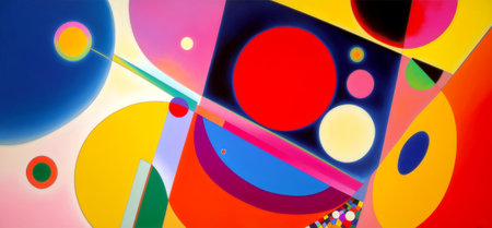 Ultra-wide abstract background artwork . Created with Generative AI.の素材