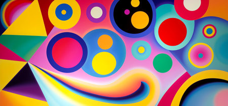 Ultra-wide abstract background artwork . Created with Generative AI.の素材