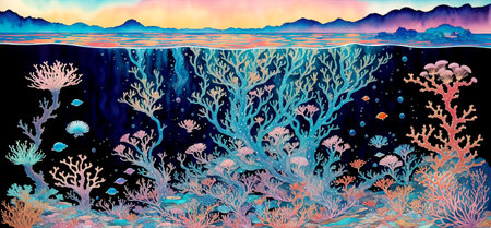 Abstract background artwork . Created with Generative AI.の素材