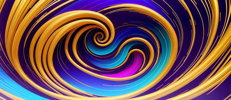 Ultra-wide abstract background artwork . Created with Generative AI.の素材