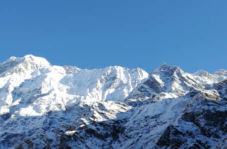 mountain covers in snowの写真素材
