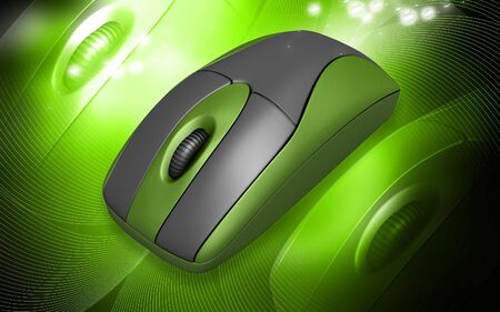 high quality rendering Computer Mouse in digital background