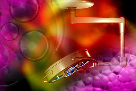 Digital  illustration of surgery light  in color backgroundの写真素材
