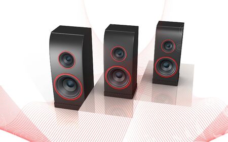 Digital illustration of  speaker in isolated backgroundの写真素材