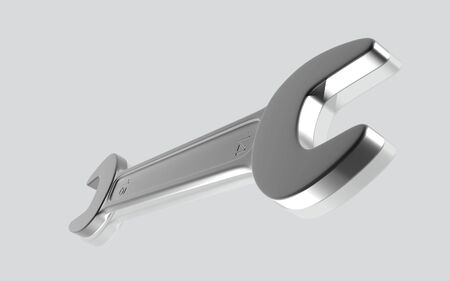 Digital illustration of spanner  in isolated backgroundの写真素材