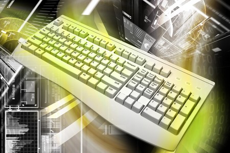 Highly quality rendering of key board in color background	の写真素材
