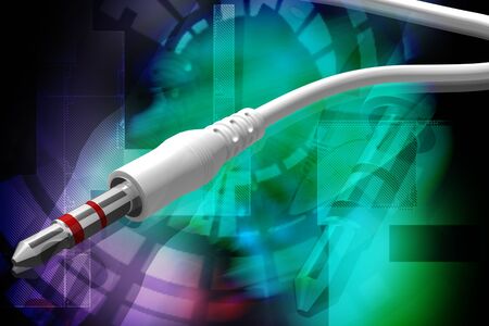 Digital illustration of cable in abstract color background	