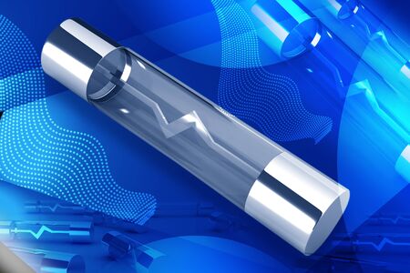 Digital illustration of fuses in abstract color background	の写真素材