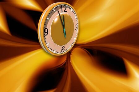 3d rendering of alarm clock in digital color background	
