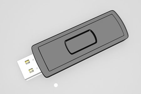 Digital illustration of USB flash drive in isolated background