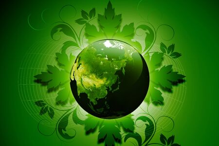 green earth concept in isolated background の写真素材