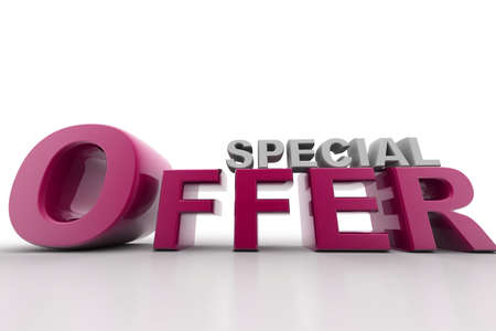 3d rendering of special offer in isolated background 	の写真素材